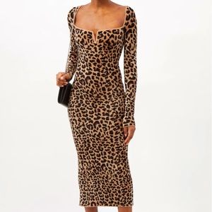 GALVAN FREYA DRESS - LEOPARD